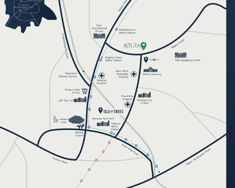 TVS Emerald Altura Hennur Road Bangalore Location Map