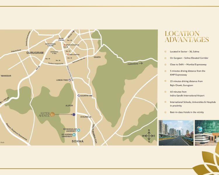 4S Aster Avenue 2 Sector 36 Sohna Gurgaon Location Map