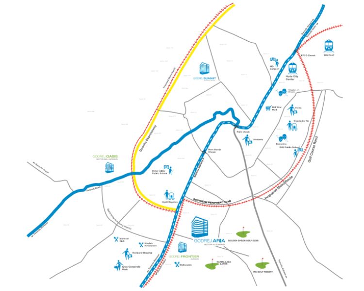 Godrej Aria Location Map