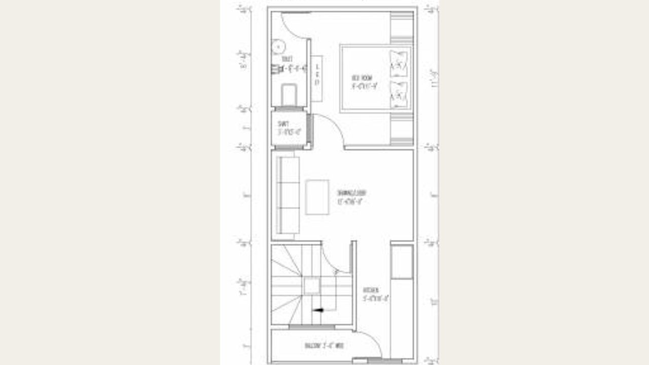 Rahil Constructions Floor Plan 1 BHK