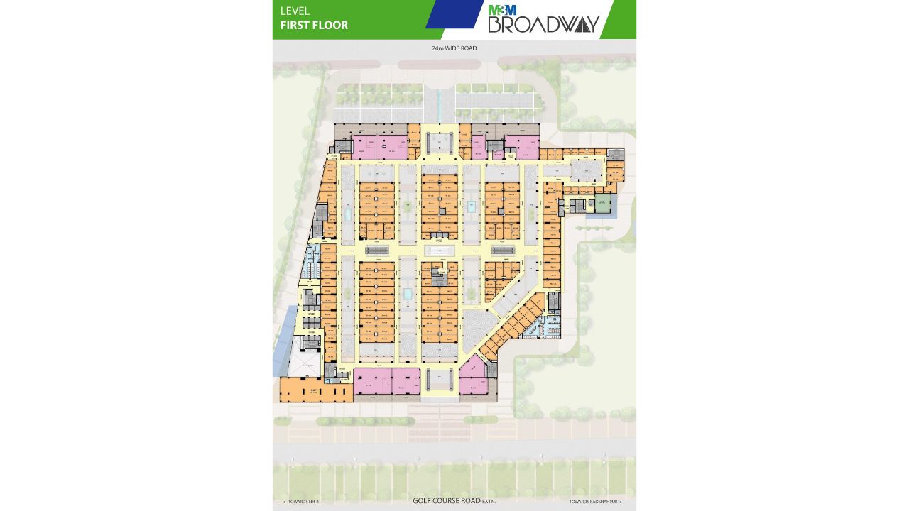M3M Broadway Sector 71 Gurgaon Floor Plan First Floor