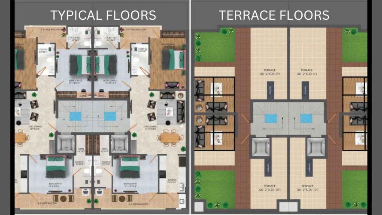 Trehan Luxury Floors 3BHK