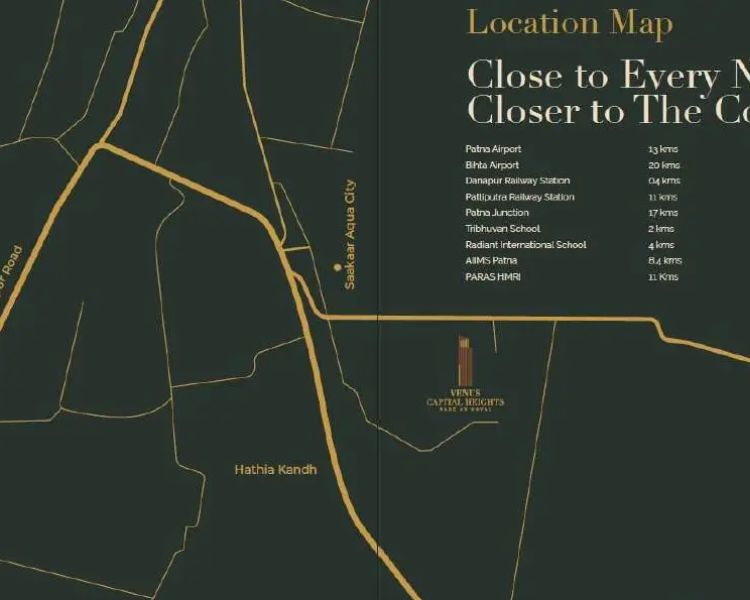 Venus Capital Heights Danapur Patna Location Map