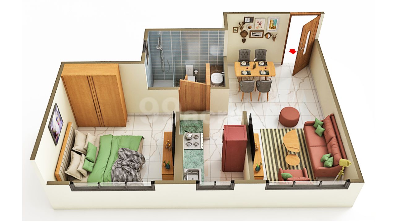 Paradise Sai Platinum Rohinjan Navi Mumbai Floor Plan 3 BHK 