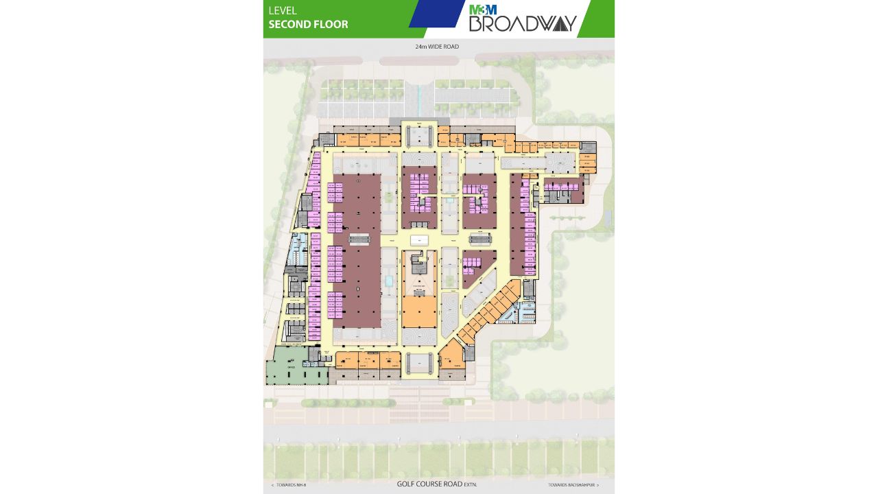 M3M Broadway Sector 71 Gurgaon Floor Plan Second Floor