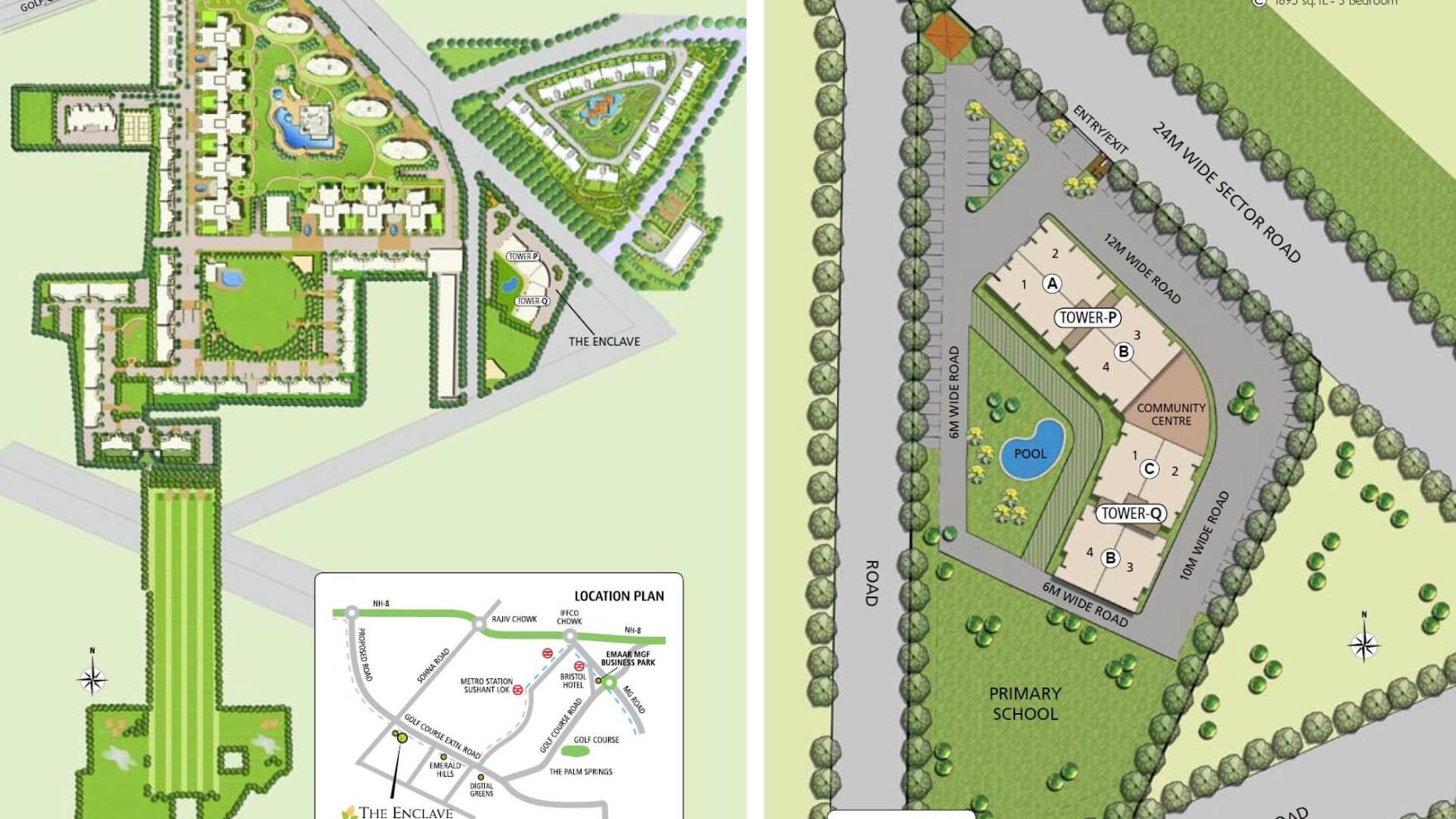 Emaar MGF The Enclave Sector 66 Gurgaon Master Plan