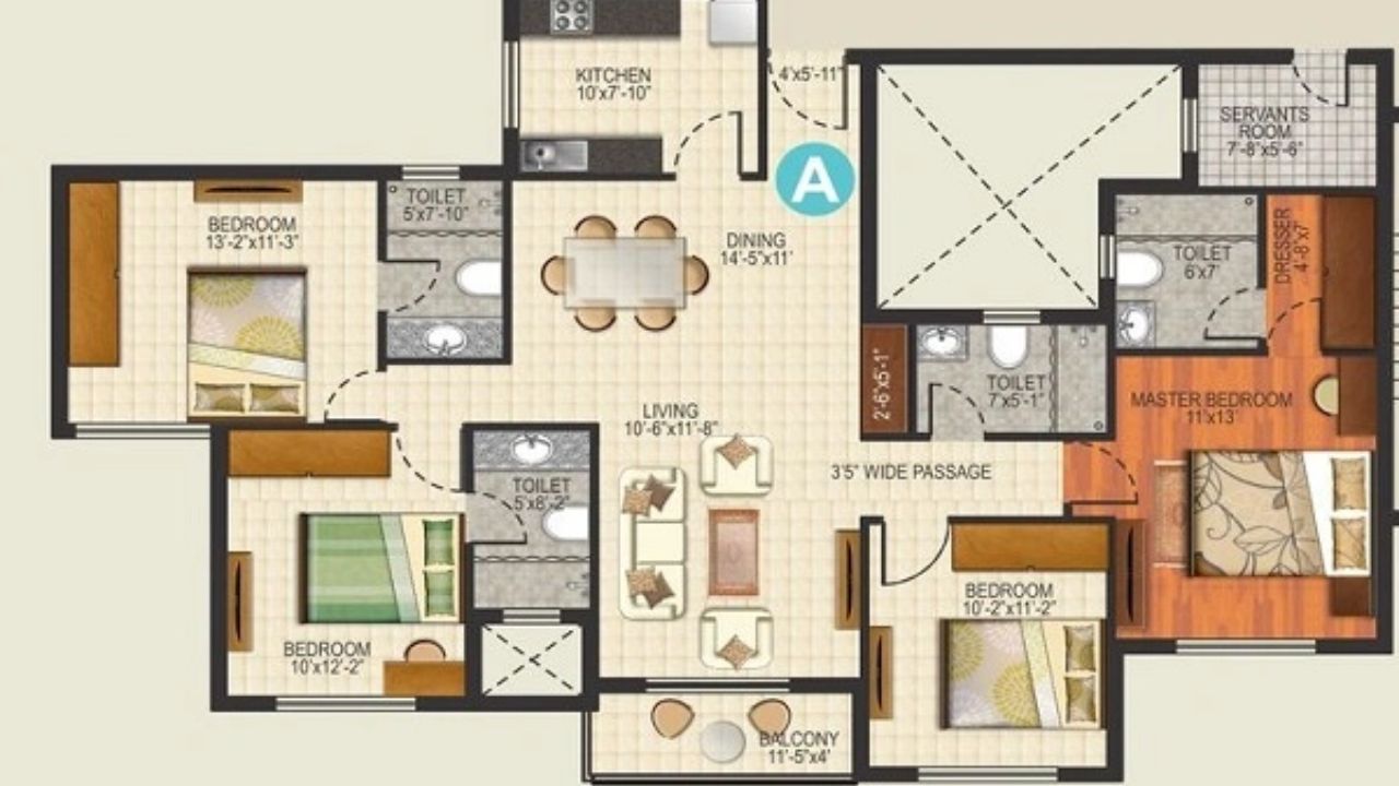 Godrej Connaught One Floor Plan 4 BHK