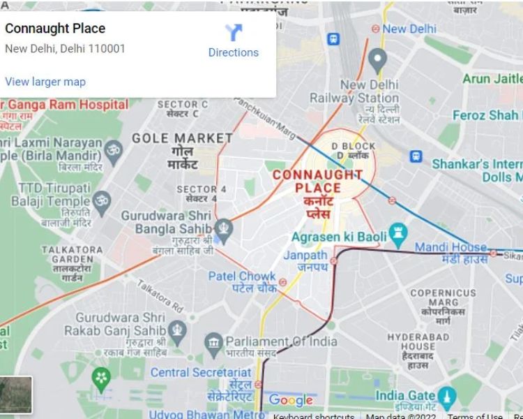 Godrej Connaught One Connaught Place Delhi Location Map