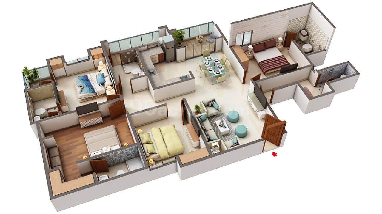 Jai Vilas Sikar Road Jaipur Floor Plan 4 BHK