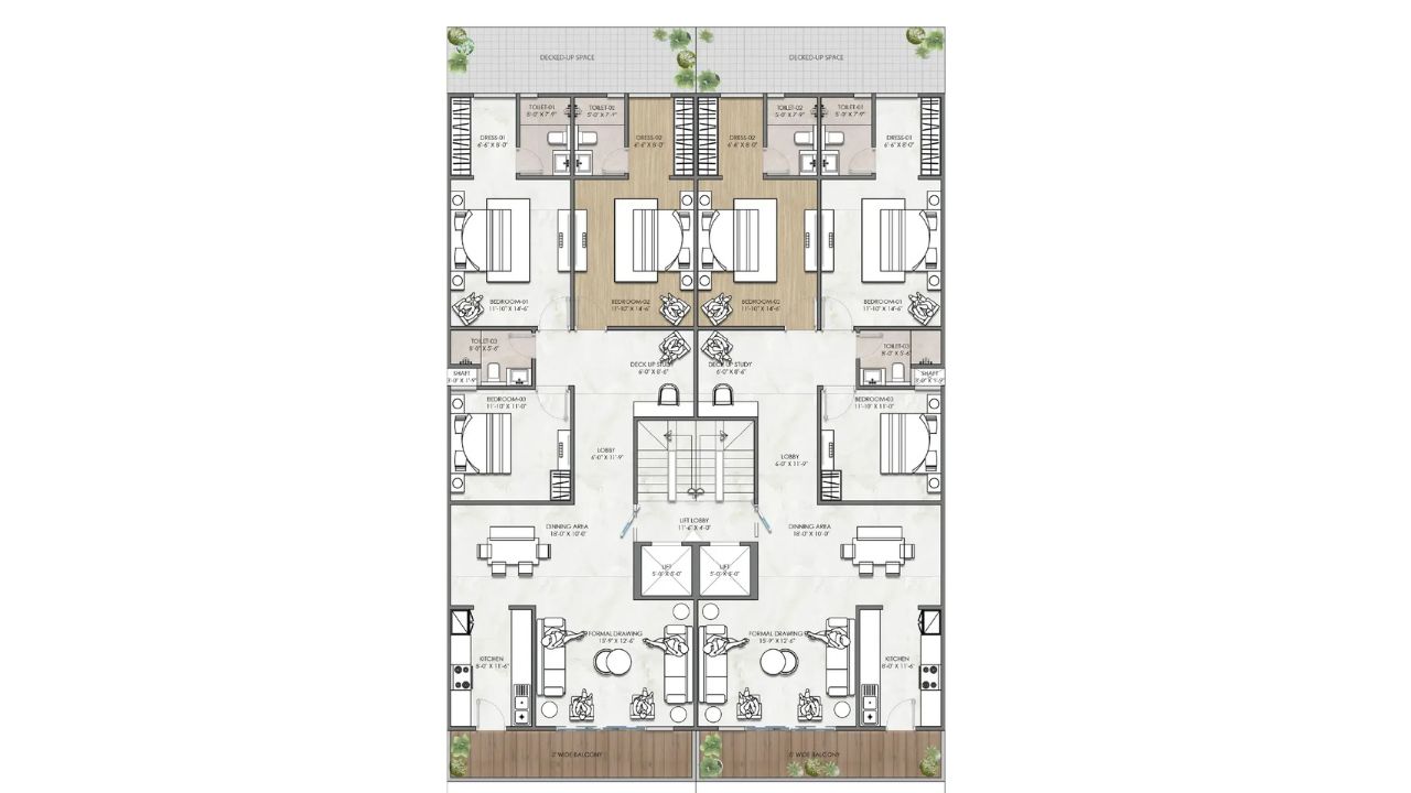 Eon 7 3BHK Floor Plan