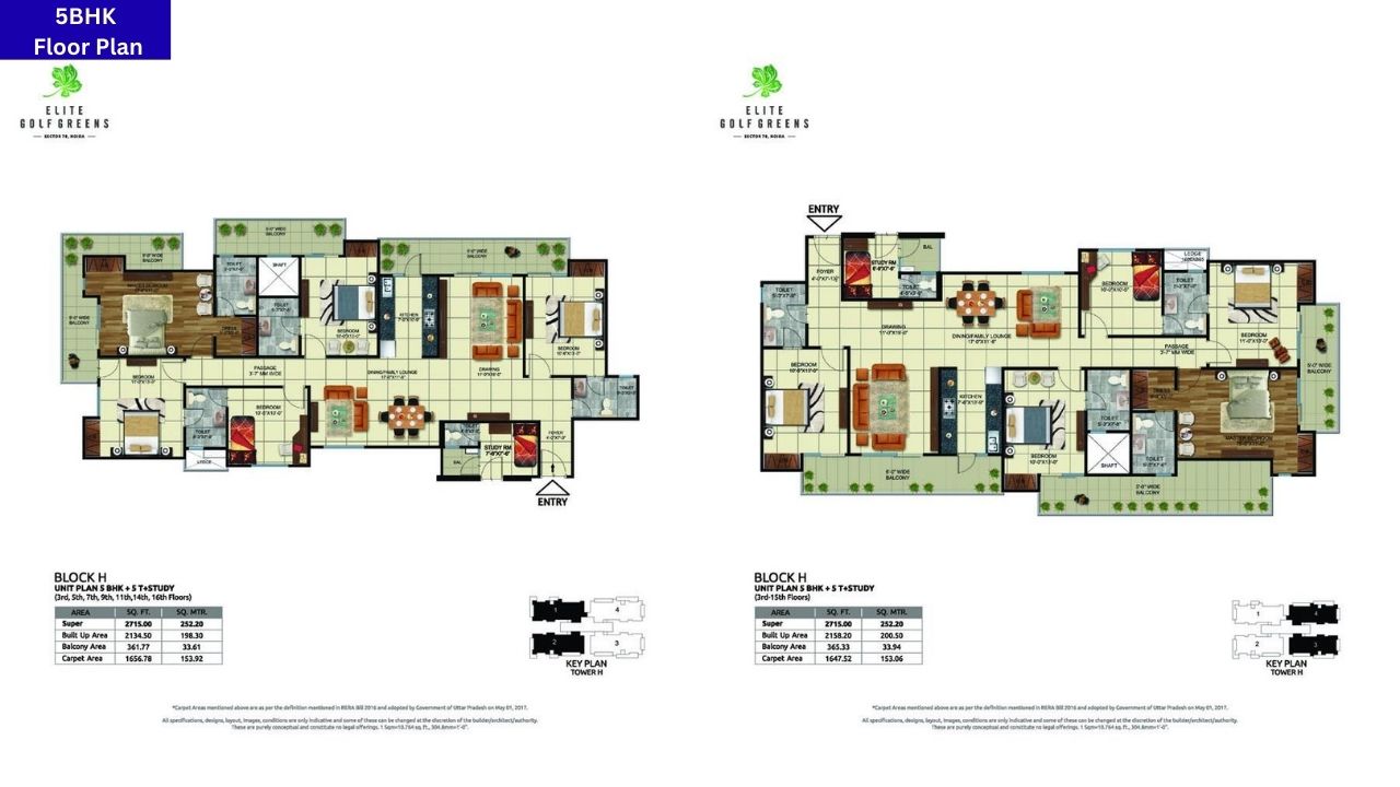 Golf Green Noida 5BHK Floor Plan