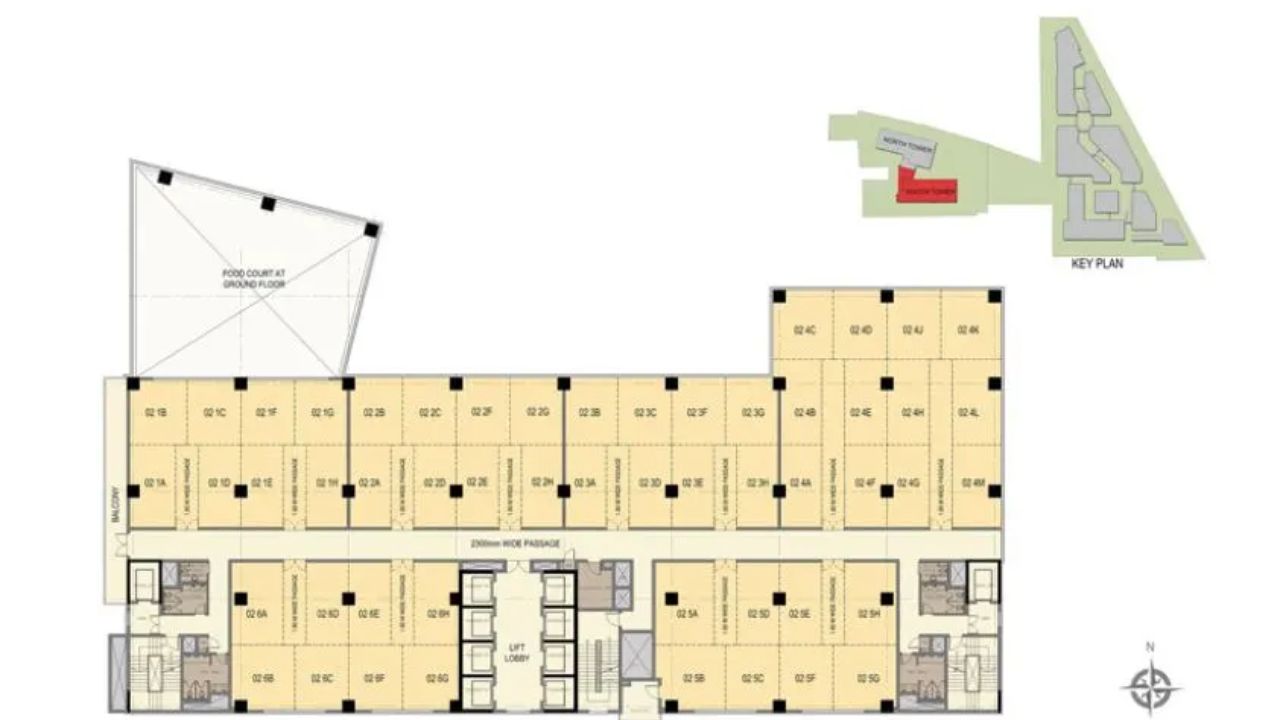 M3M Urbana business Park Sector 67 Gurgaon Floor Plan Second Floor 