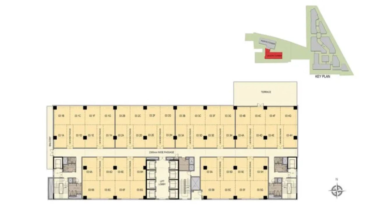 M3M Urbana business Park Sector 67 Gurgaon Floor Plan Third Floor 