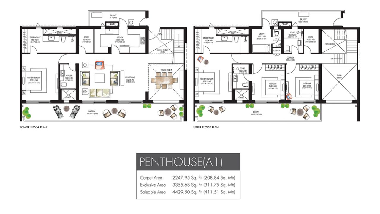 Krisumi Forest Reserve Floor Plan Penthouse