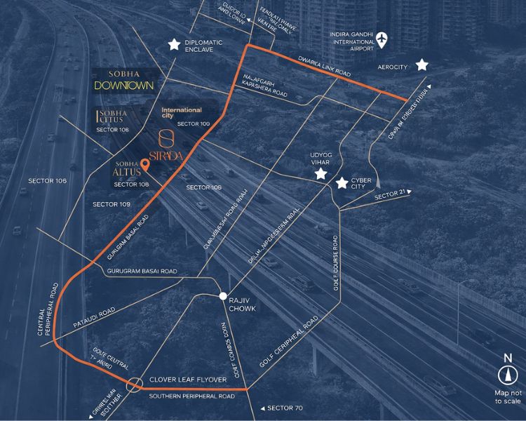 sobha strada location map