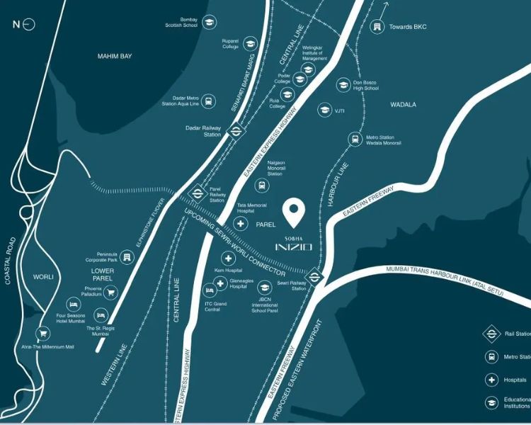 Sobha Inizio Location Map
