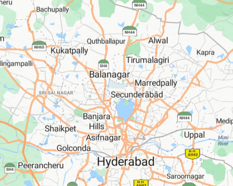 Candeur Lakescape Kondapur Hyderabad Location Map