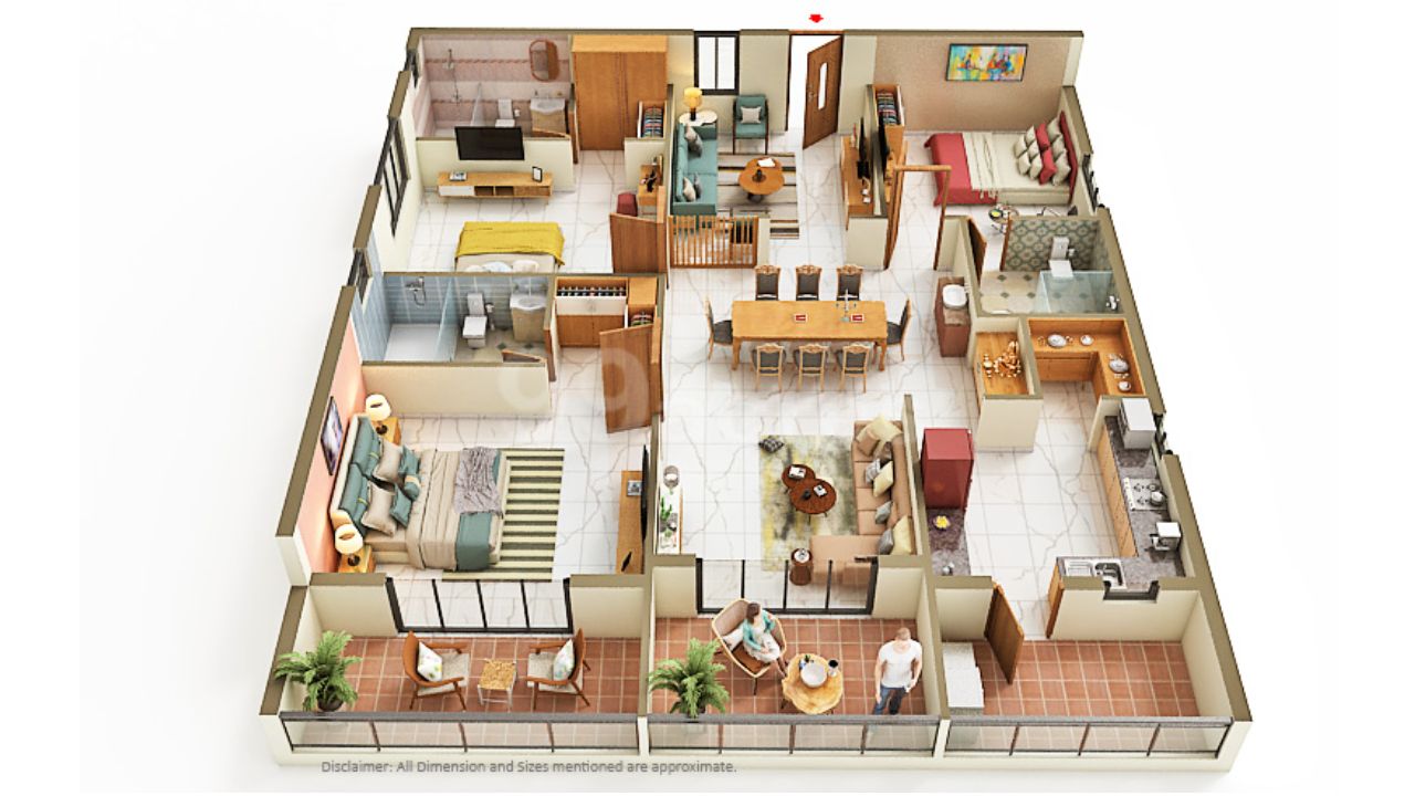 Yula Globus Neo Neopolis Hyderabad Floor Plan 3 BHK 