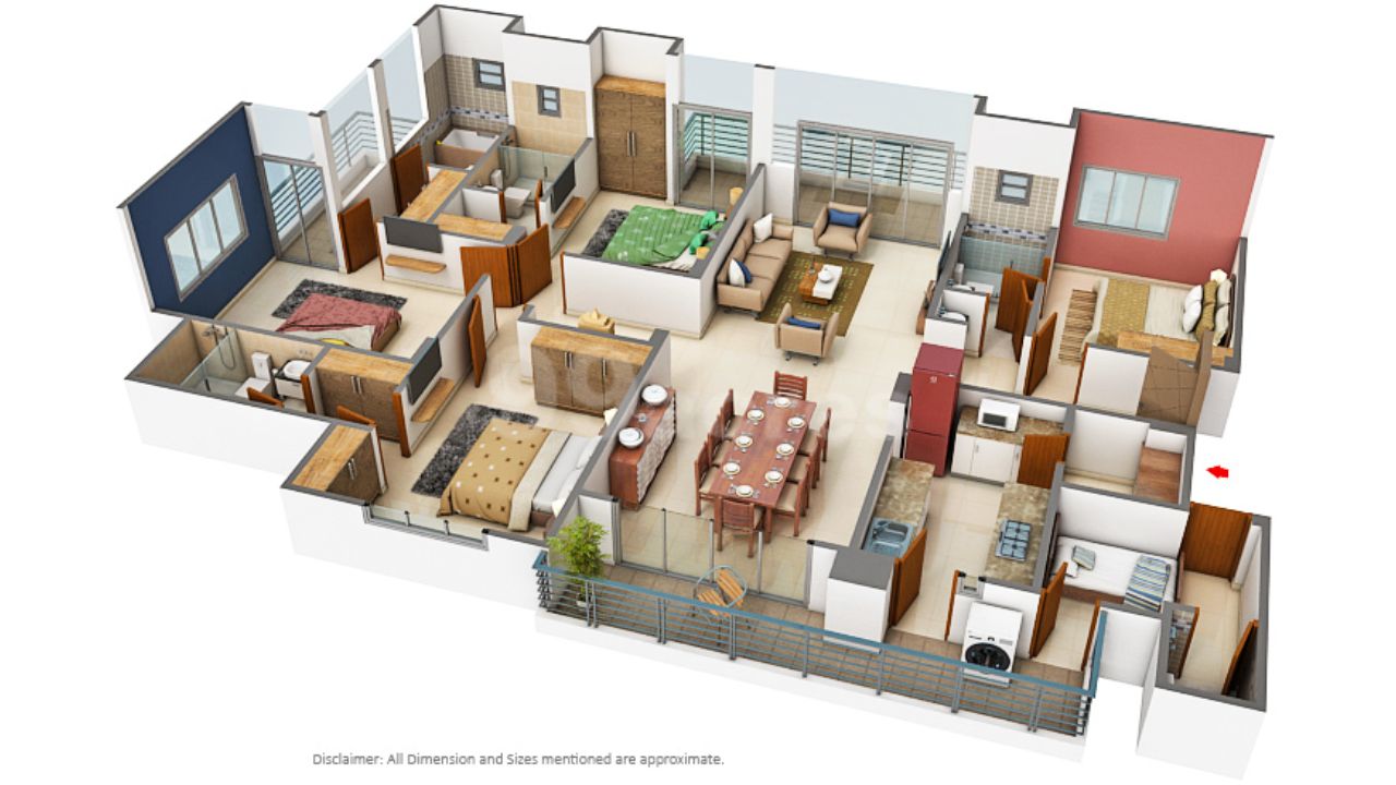 Rangoli Greens Vaishali Nagar Jaipur Floor Plan 4 BHK 