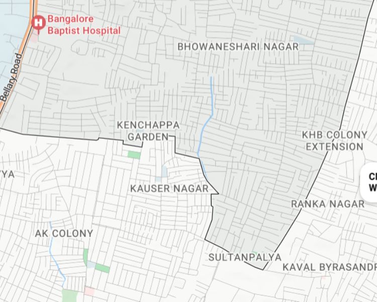 Meenakshi High Life Towers Hebbal Bangalore Location Map 