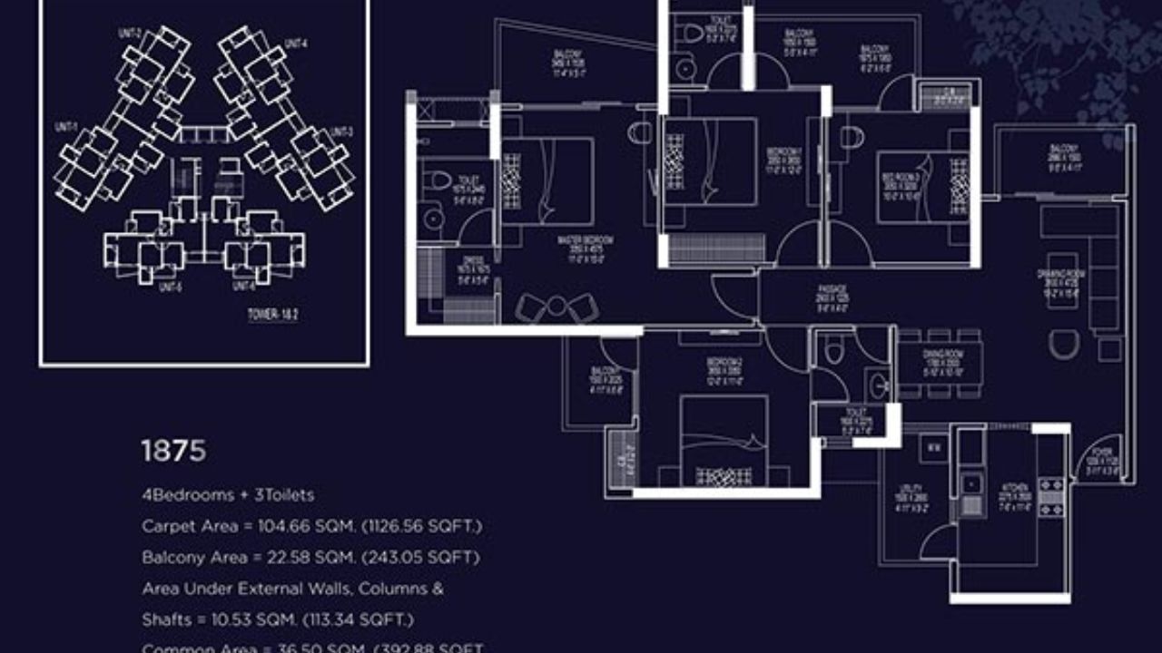 ACE Divino Floor Plan 4 BHK