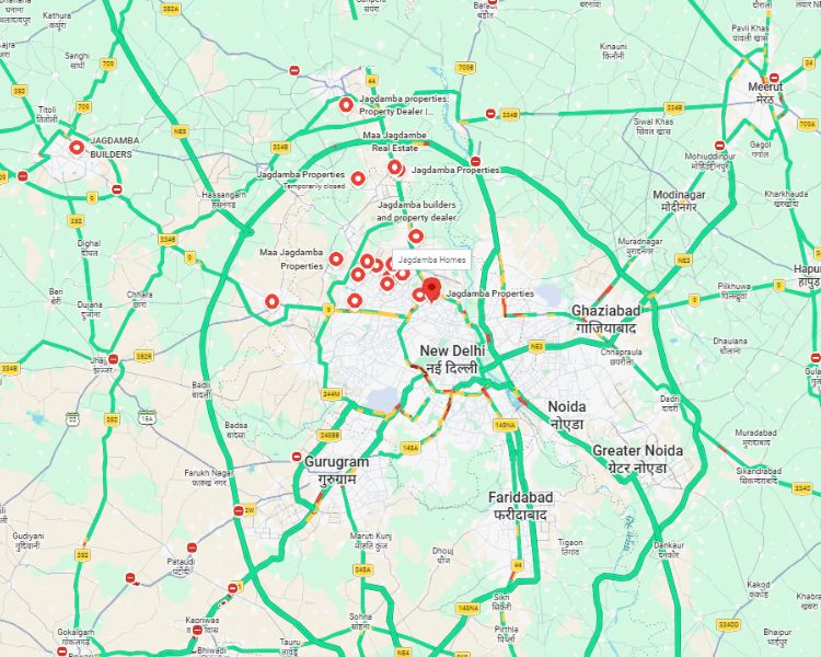 luxury jagdamba builder floors location map