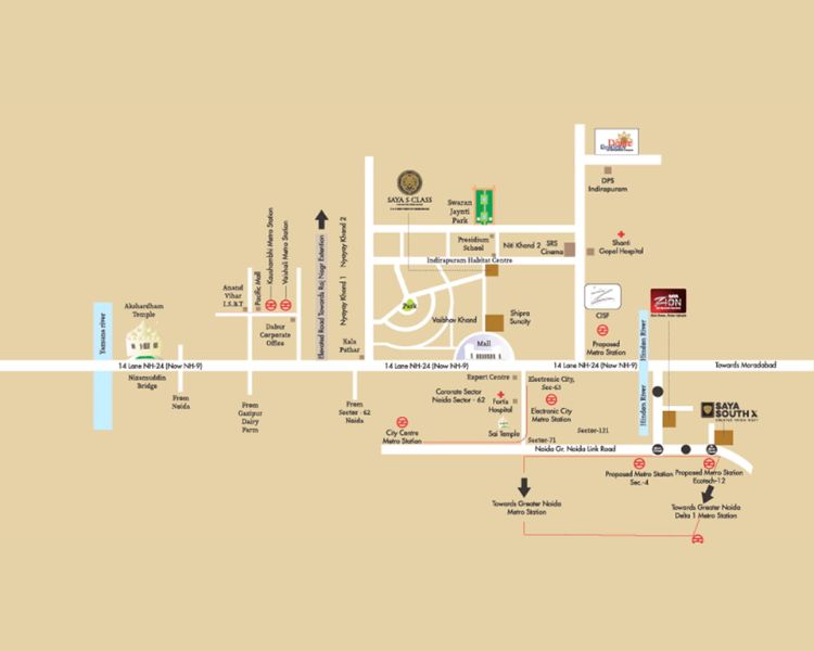 Saya Gold Avenue Location Map