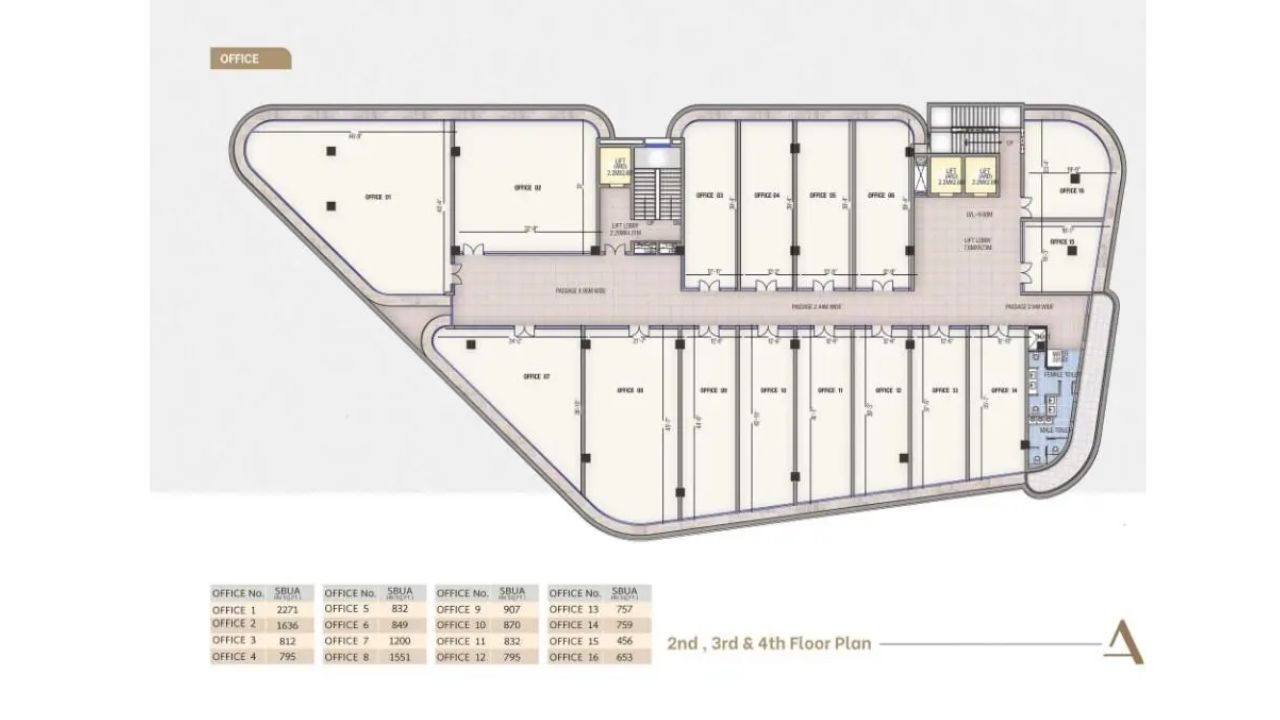 Samanvay Aurantis Floor Plan 2nd, 3rd, 4th Floor