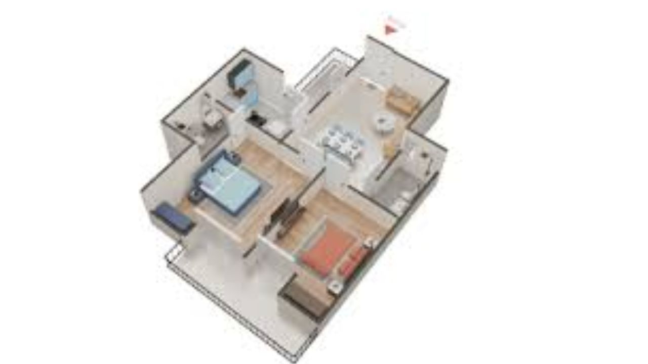 Ajnara Integrity Floor Plan 2BHK