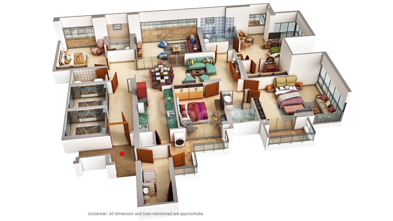 Mahagun Manorialle Sector 128 Noida Floor Plan 4 BHK