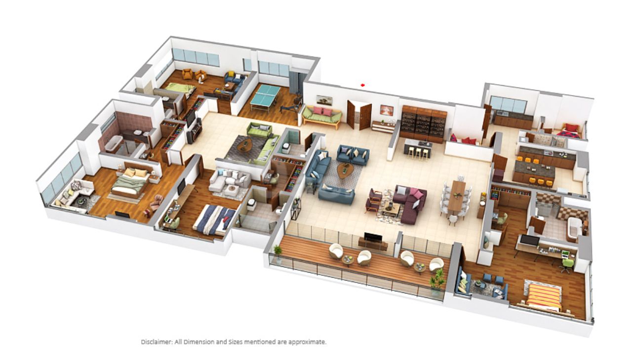 Prestige Kingfisher Towers Shanthala Nagar Ashok Nagar Bangalore Floor Plan 4 BHK