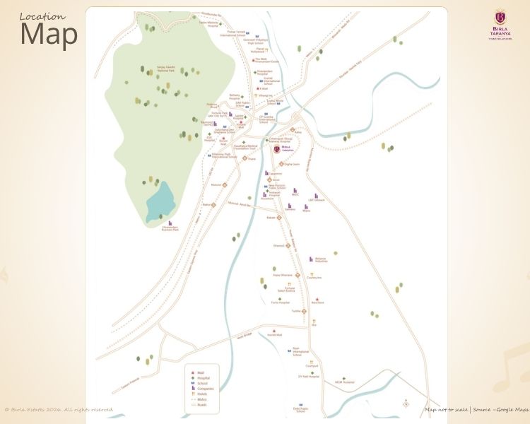 Birla Taranya Thane Location Map