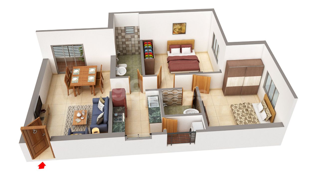 Sejal Siddha Sky Wadala Mumbai Floor Plan 2 BHK 
