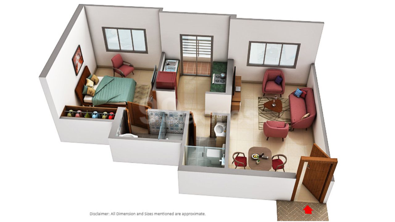 Chheda Avighna Mira Road East Mumbai Floor Plan 1BHK
