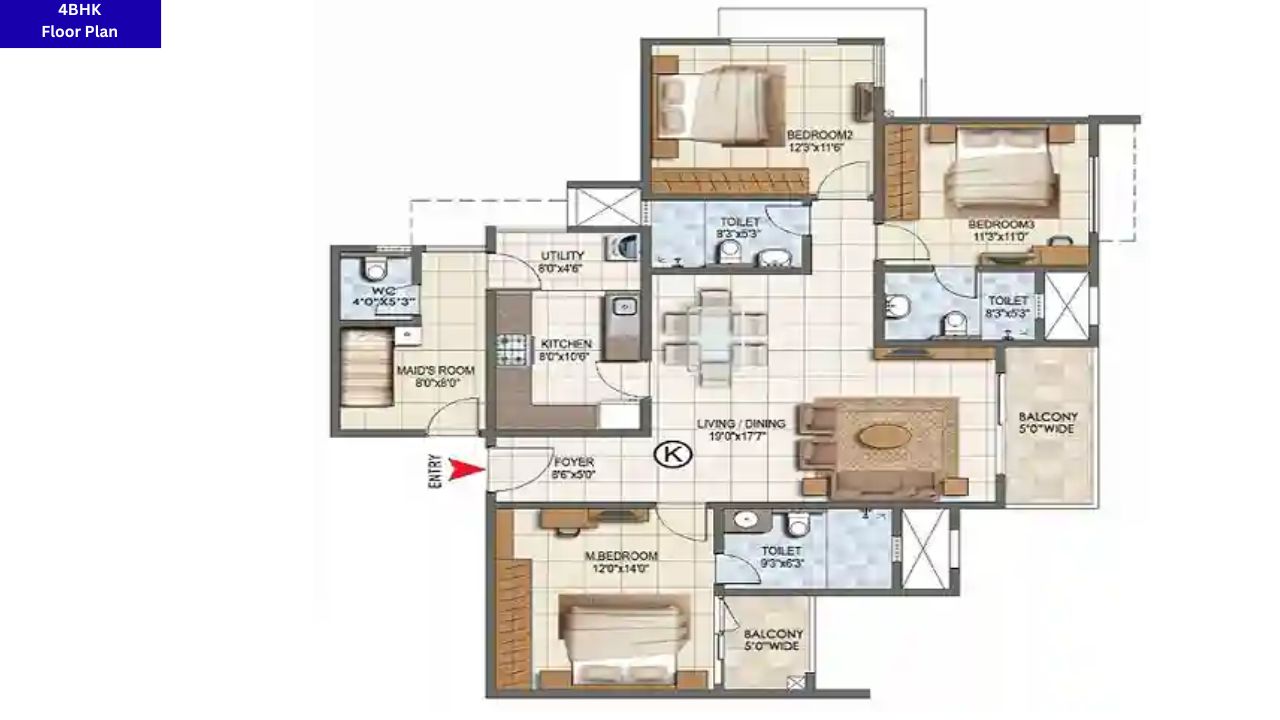 Godrej Avenue Eleven 4BHK Floor Plan