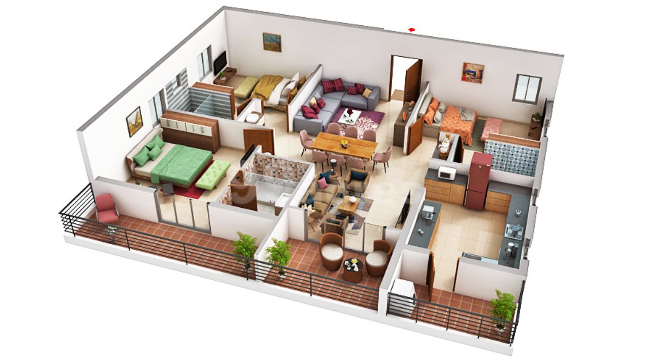 Team4 ARKA Nanakramguda Hyderabad Floor Plan 3 BHK