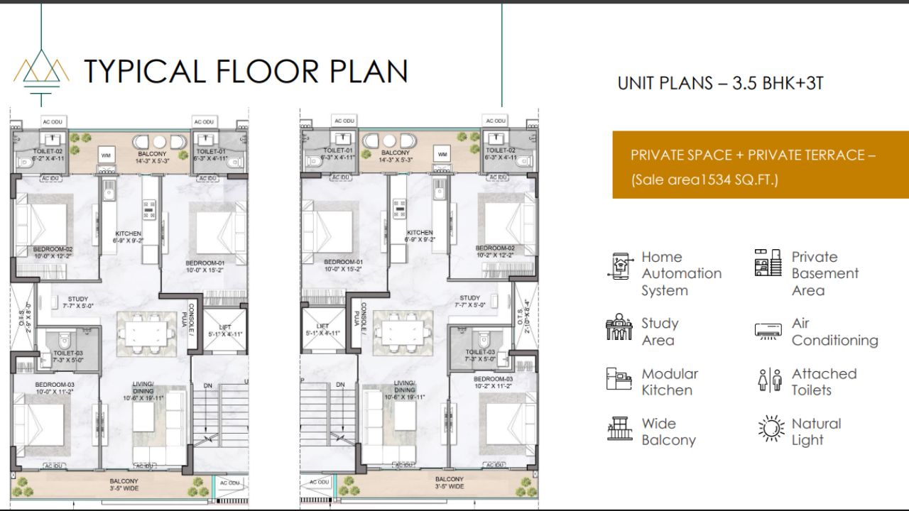 Antalya Hills 3.5BHK Floor Plan