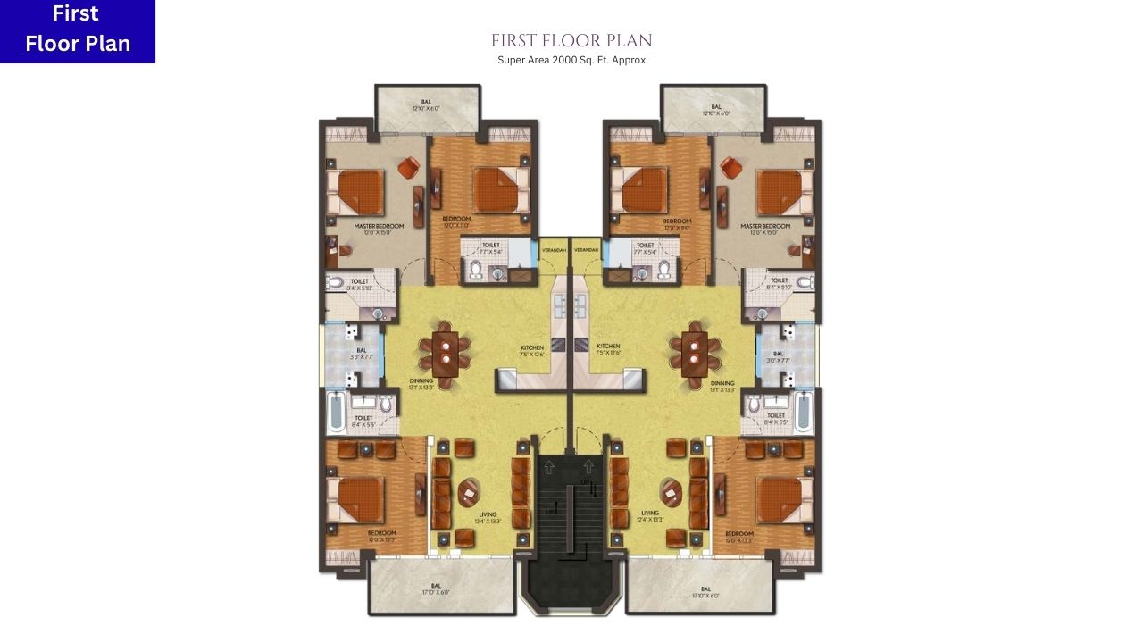 SS Almeria Sector 84 First Floor Plan