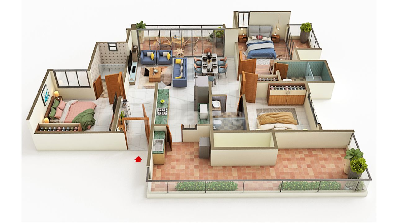 Concorde Eleve KR Puram Bangalore Floor Plan 3 BHK 
