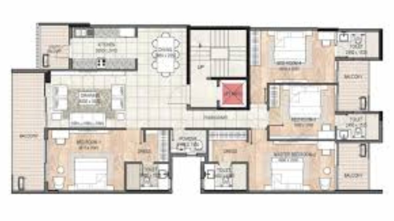 DLF Select Homes Floor Plan 4BHK