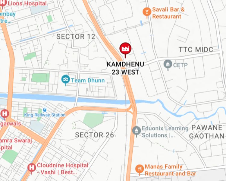 Kamdhenu 23 West Kopar Khairane Location Map 