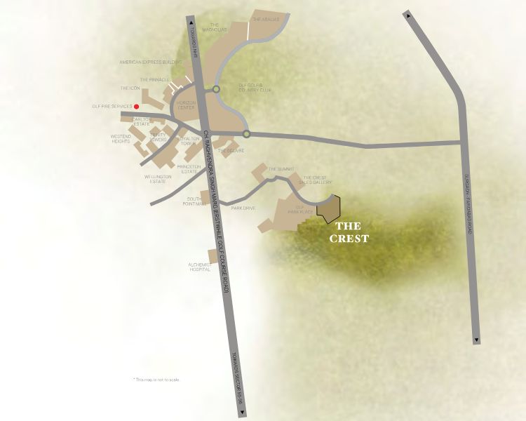 DLF Crest Location Map