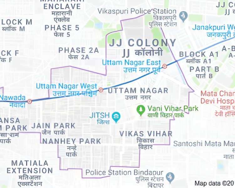 Saarthi Luxurious Homes Uttam Nagar Delhi Location Map 