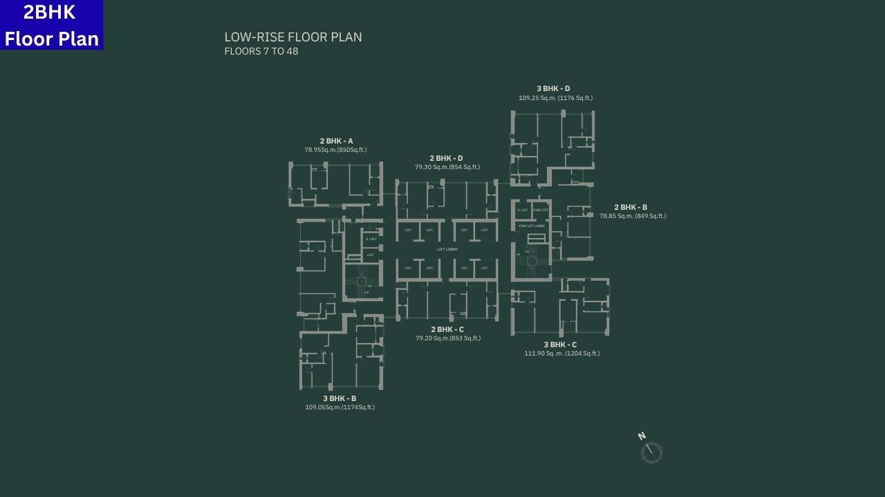 Birla Niyaara 2BHK Floor Plan