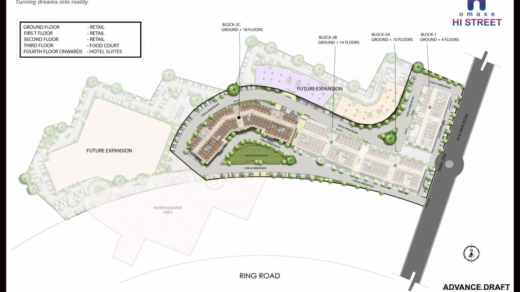 Omaxe Hi Street Lucknow Master Plan