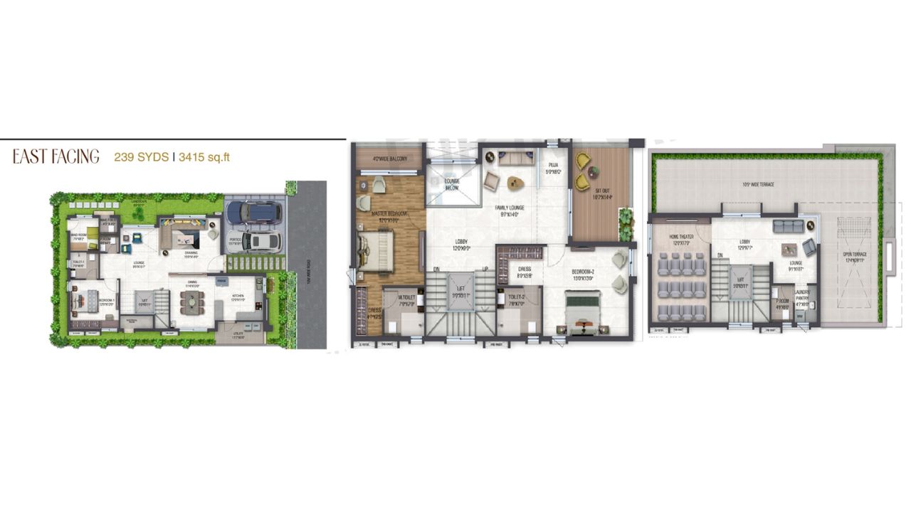 Ark Aryama Ibrahimpatnam Hyderabad Floor Plan 3 BHk