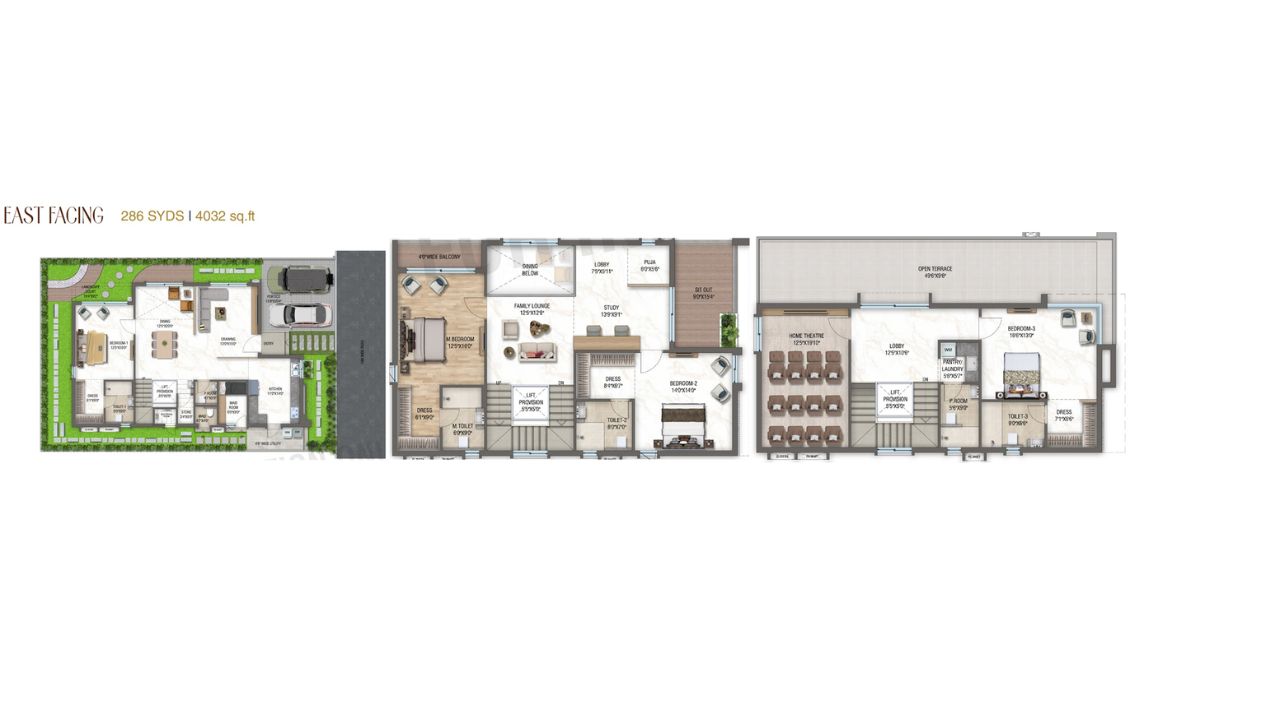 Ark Aryama Ibrahimpatnam Hyderabad Floor Plan 4 BHK