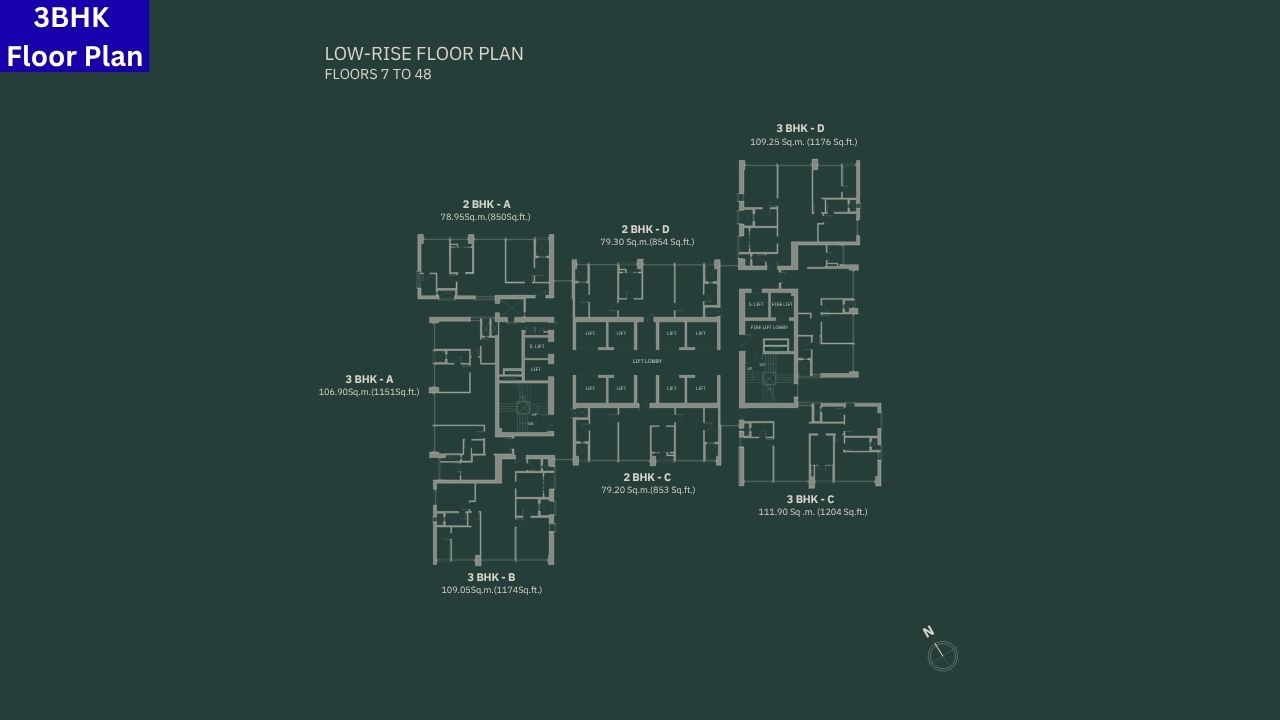 Birla Niyaara Mumbai 3BHK Floor Plan