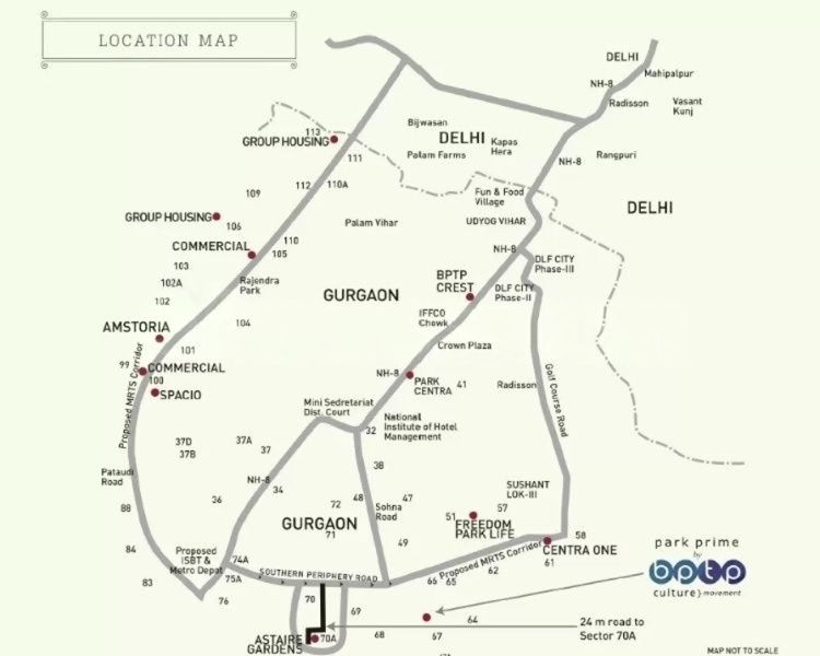 M3M Mansion Location Map 