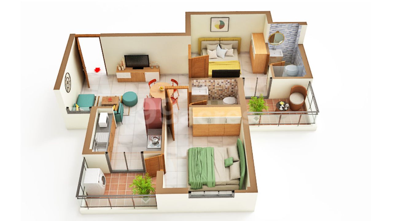 Advitya Homes Sector 143 Faridabad Floor Plan 2 BHK